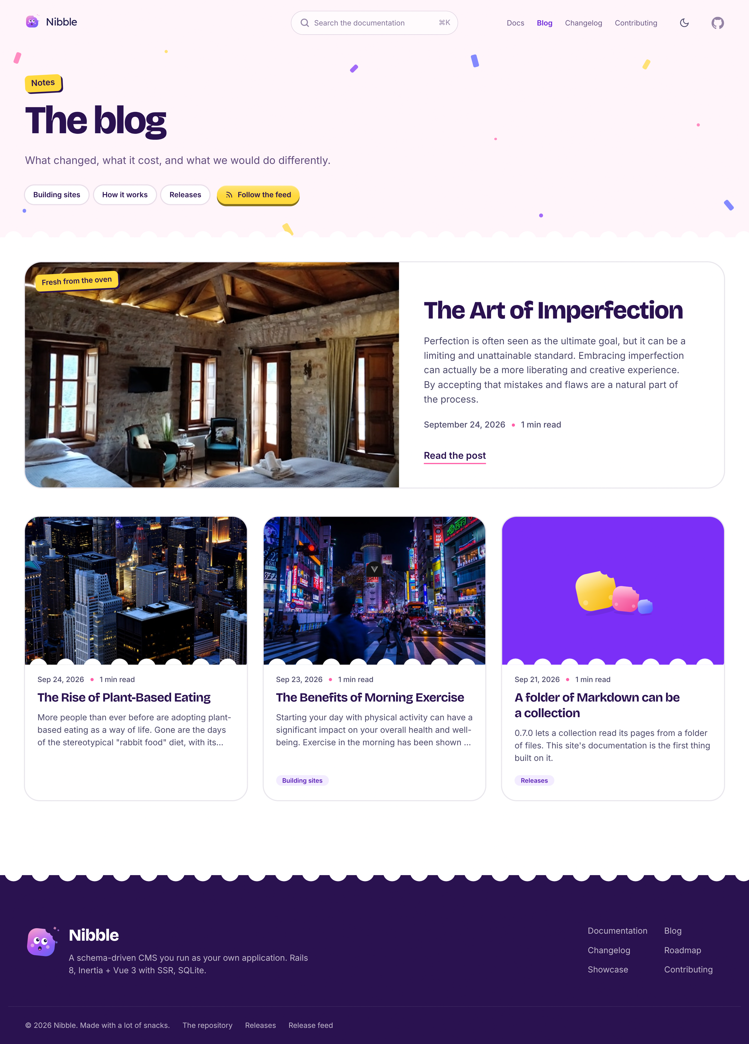 Blog page